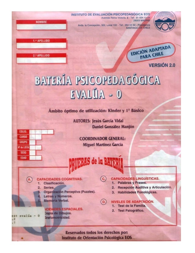 gratis bateria psicopedagogica evalua 0 gratis bateria psicopedagogica evalua 0
